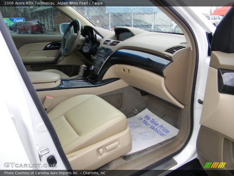 Aspen White Pearl / Taupe 2008 Acura MDX Technology