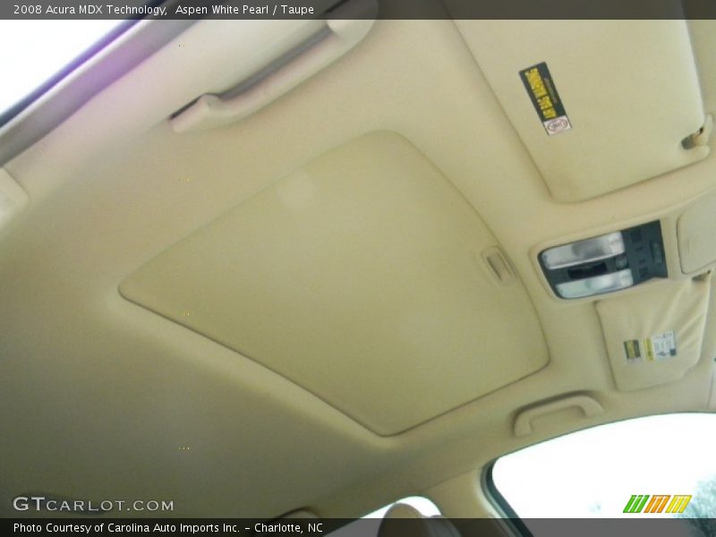 Aspen White Pearl / Taupe 2008 Acura MDX Technology