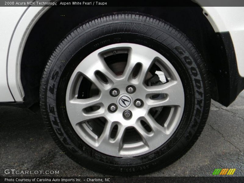 Aspen White Pearl / Taupe 2008 Acura MDX Technology