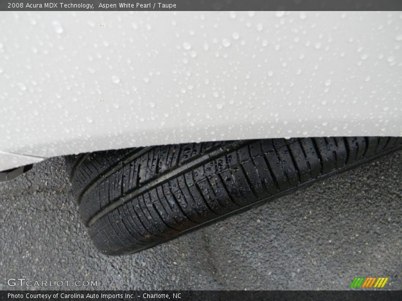 Aspen White Pearl / Taupe 2008 Acura MDX Technology
