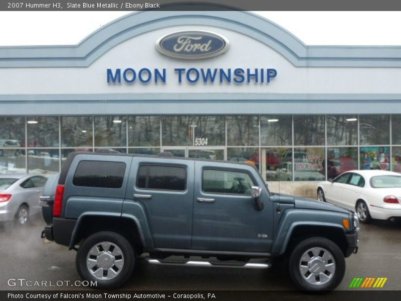 Slate Blue Metallic / Ebony Black 2007 Hummer H3