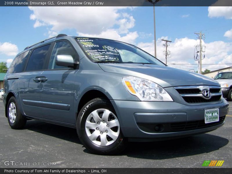 Green Meadow Gray / Gray 2008 Hyundai Entourage GLS