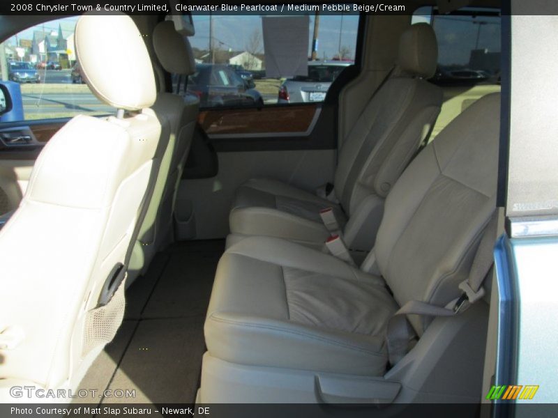 Clearwater Blue Pearlcoat / Medium Pebble Beige/Cream 2008 Chrysler Town & Country Limited
