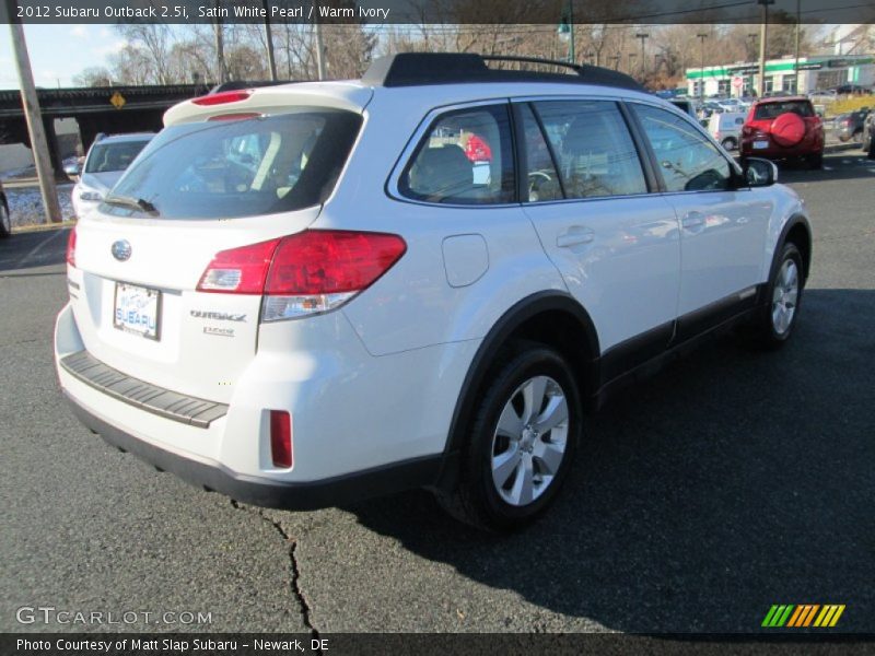 Satin White Pearl / Warm Ivory 2012 Subaru Outback 2.5i
