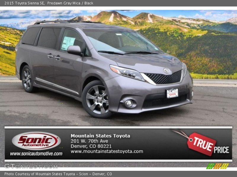 Predawn Gray Mica / Black 2015 Toyota Sienna SE