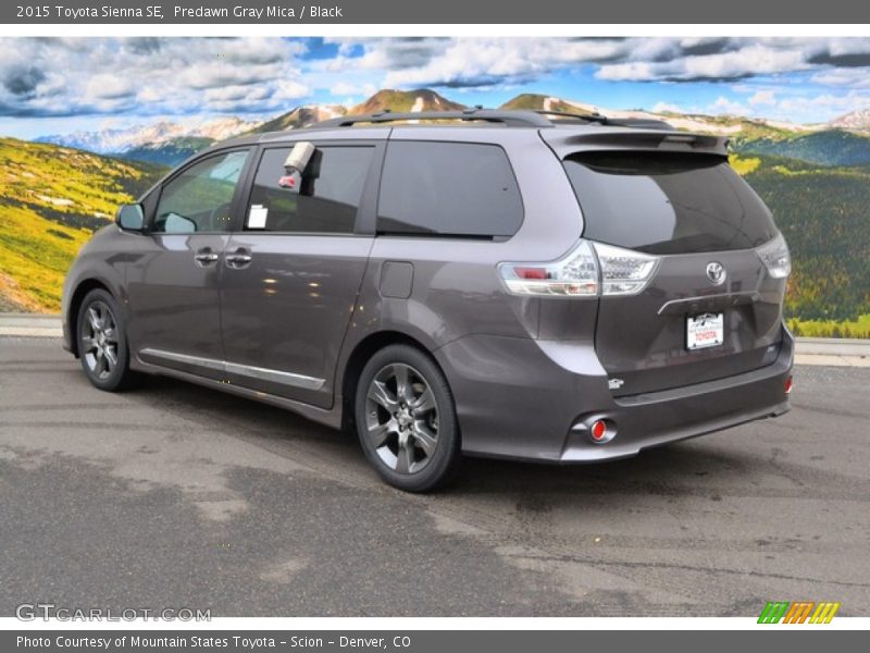 Predawn Gray Mica / Black 2015 Toyota Sienna SE