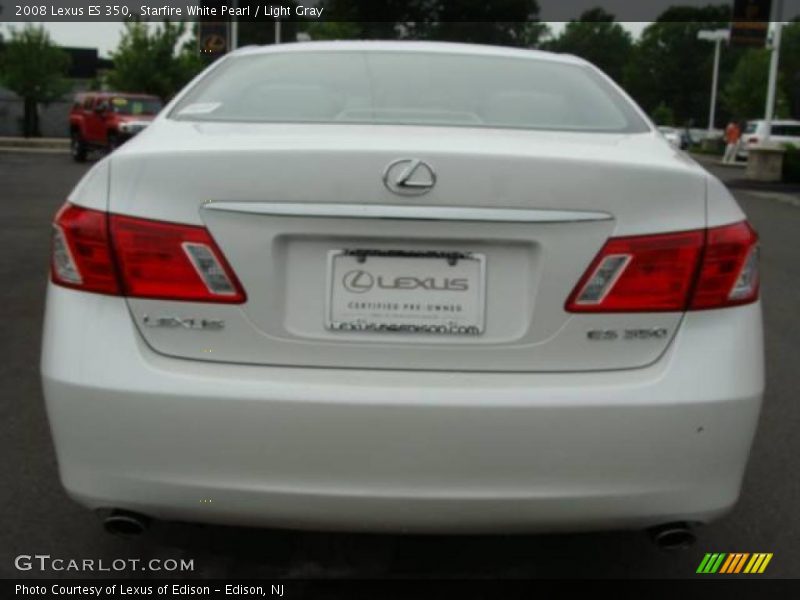 Starfire White Pearl / Light Gray 2008 Lexus ES 350