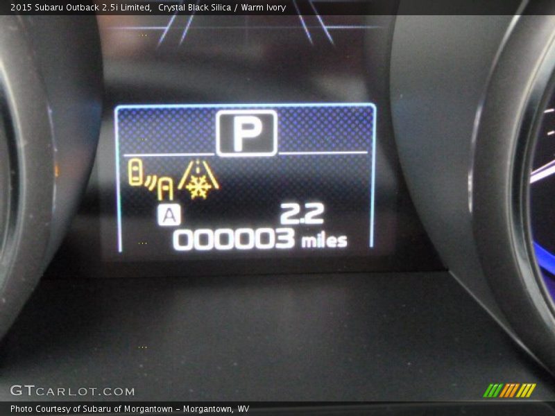 Crystal Black Silica / Warm Ivory 2015 Subaru Outback 2.5i Limited