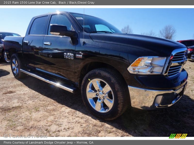 Black / Black/Diesel Gray 2015 Ram 1500 Lone Star Crew Cab