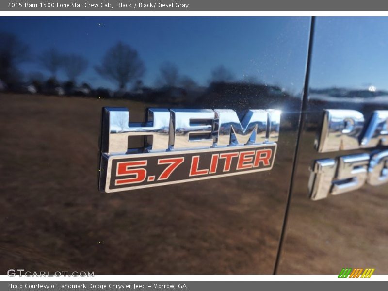 Black / Black/Diesel Gray 2015 Ram 1500 Lone Star Crew Cab