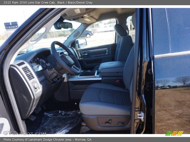 Black / Black/Diesel Gray 2015 Ram 1500 Lone Star Crew Cab