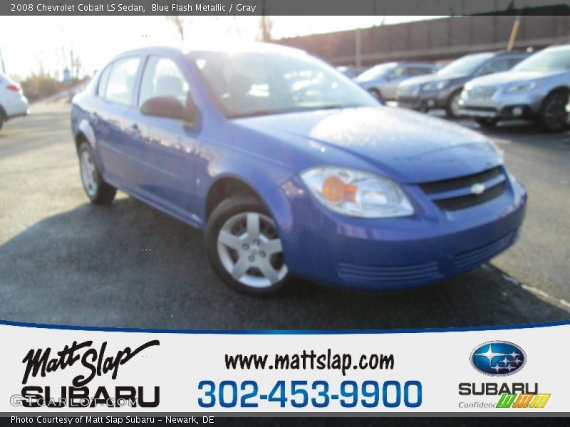 Blue Flash Metallic / Gray 2008 Chevrolet Cobalt LS Sedan