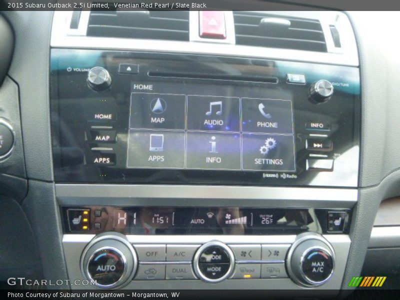 Controls of 2015 Outback 2.5i Limited