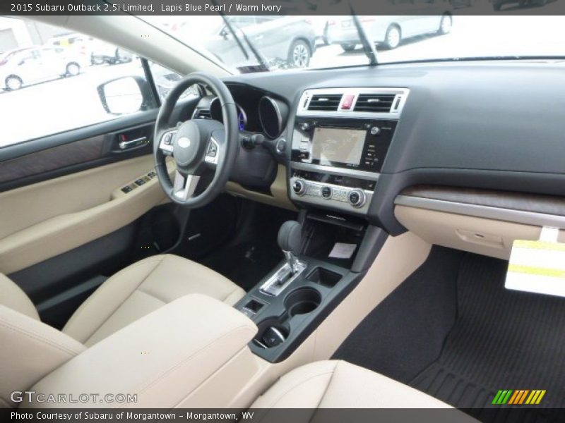 Lapis Blue Pearl / Warm Ivory 2015 Subaru Outback 2.5i Limited