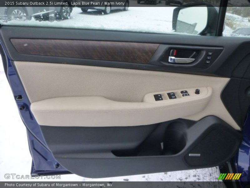 Lapis Blue Pearl / Warm Ivory 2015 Subaru Outback 2.5i Limited
