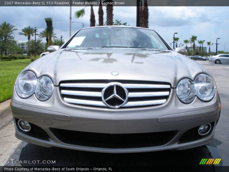 Pewter Metallic / Cognac Brown 2007 Mercedes-Benz SL 550 Roadster