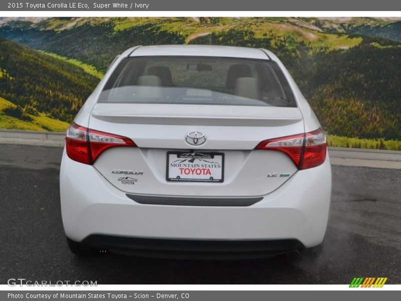 Super White / Ivory 2015 Toyota Corolla LE Eco