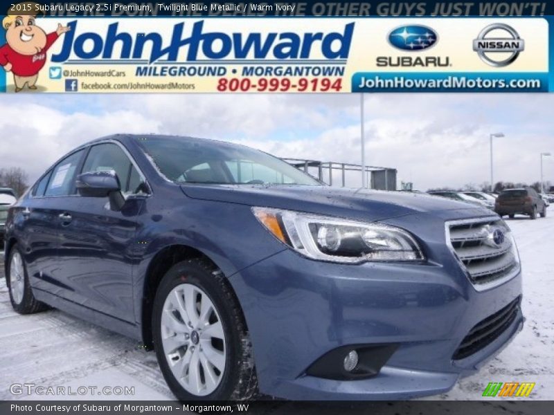 Twilight Blue Metallic / Warm Ivory 2015 Subaru Legacy 2.5i Premium