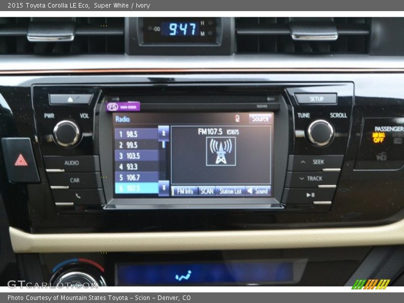 Super White / Ivory 2015 Toyota Corolla LE Eco