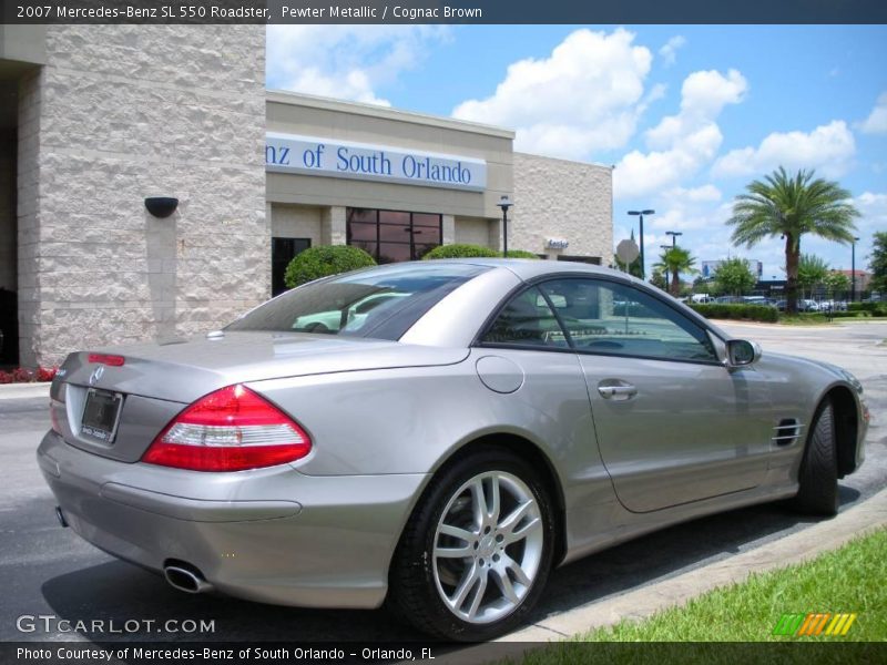 Pewter Metallic / Cognac Brown 2007 Mercedes-Benz SL 550 Roadster