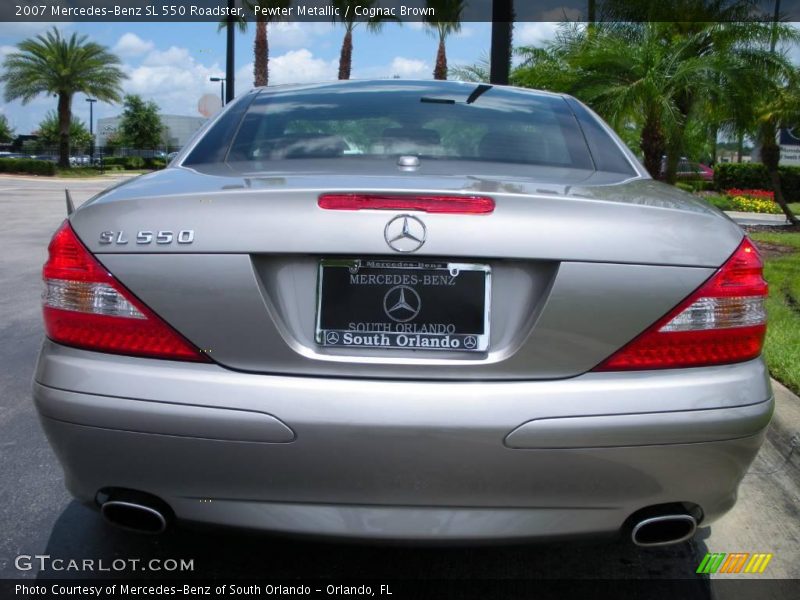 Pewter Metallic / Cognac Brown 2007 Mercedes-Benz SL 550 Roadster