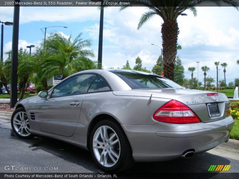 Pewter Metallic / Cognac Brown 2007 Mercedes-Benz SL 550 Roadster