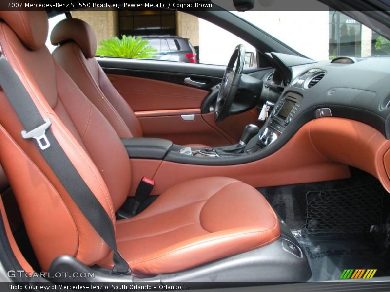 Pewter Metallic / Cognac Brown 2007 Mercedes-Benz SL 550 Roadster
