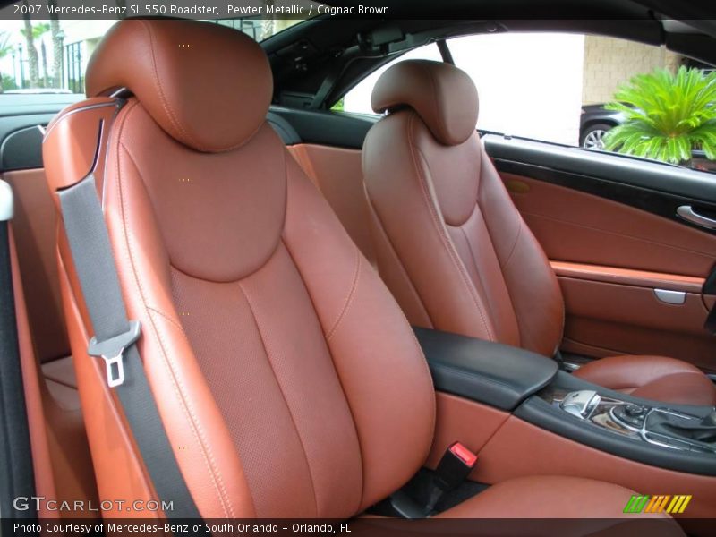 Pewter Metallic / Cognac Brown 2007 Mercedes-Benz SL 550 Roadster