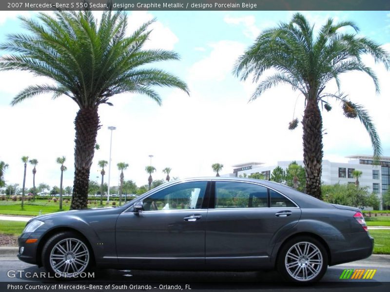 designo Graphite Metallic / designo Porcelain Beige 2007 Mercedes-Benz S 550 Sedan