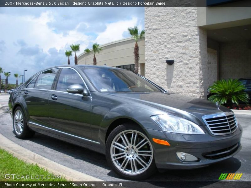 designo Graphite Metallic / designo Porcelain Beige 2007 Mercedes-Benz S 550 Sedan
