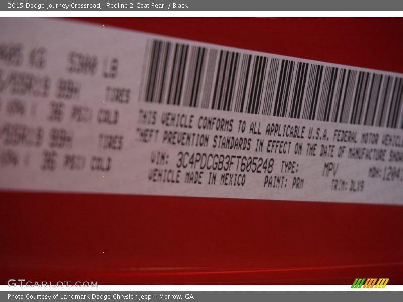 Redline 2 Coat Pearl / Black 2015 Dodge Journey Crossroad