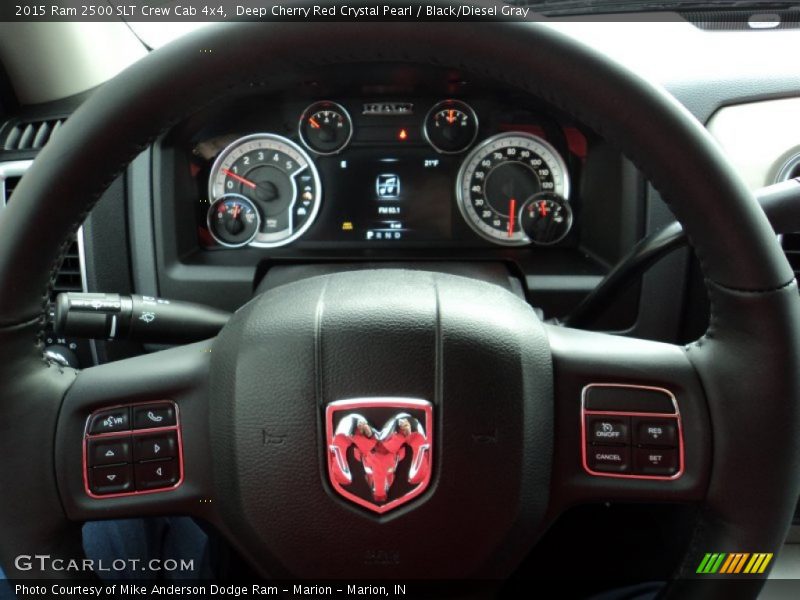 Deep Cherry Red Crystal Pearl / Black/Diesel Gray 2015 Ram 2500 SLT Crew Cab 4x4