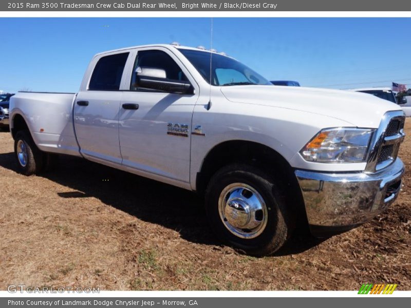 Bright White / Black/Diesel Gray 2015 Ram 3500 Tradesman Crew Cab Dual Rear Wheel