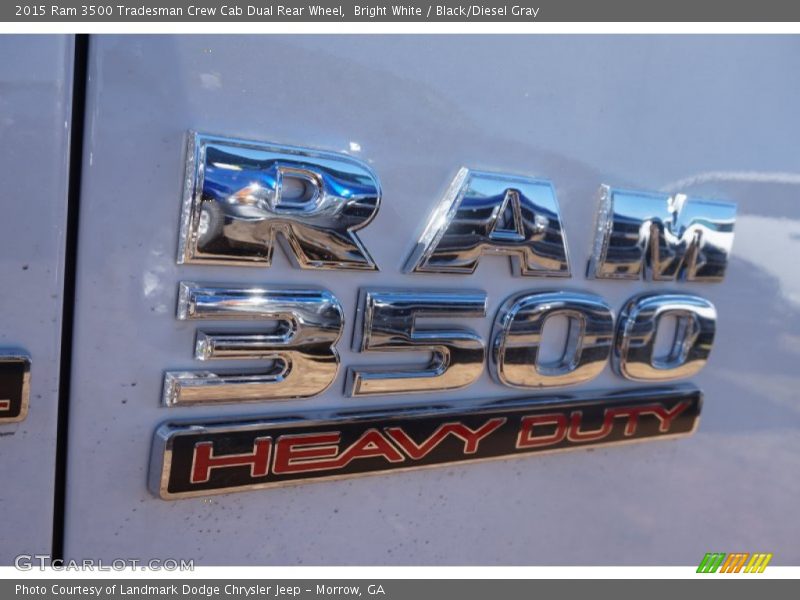Bright White / Black/Diesel Gray 2015 Ram 3500 Tradesman Crew Cab Dual Rear Wheel