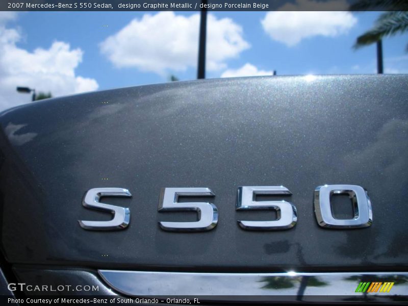 designo Graphite Metallic / designo Porcelain Beige 2007 Mercedes-Benz S 550 Sedan