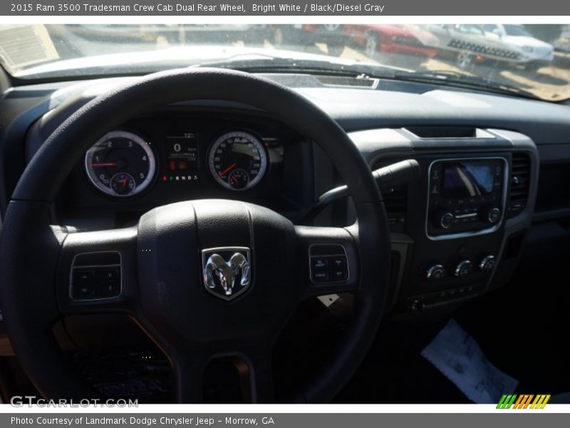 Bright White / Black/Diesel Gray 2015 Ram 3500 Tradesman Crew Cab Dual Rear Wheel