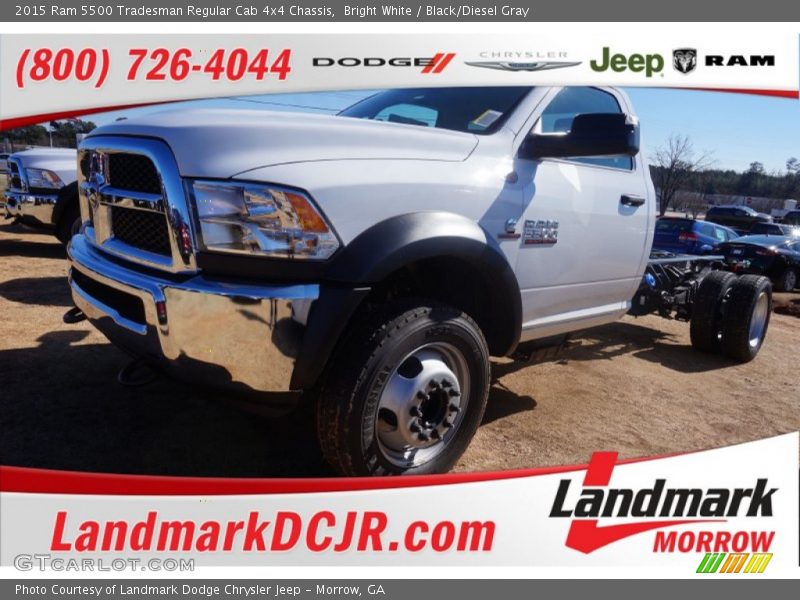 Bright White / Black/Diesel Gray 2015 Ram 5500 Tradesman Regular Cab 4x4 Chassis