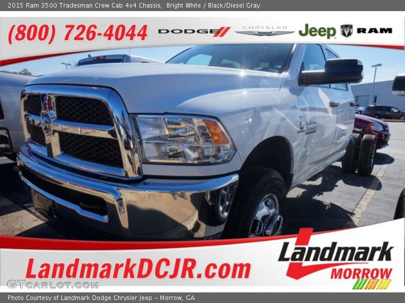 Bright White / Black/Diesel Gray 2015 Ram 3500 Tradesman Crew Cab 4x4 Chassis