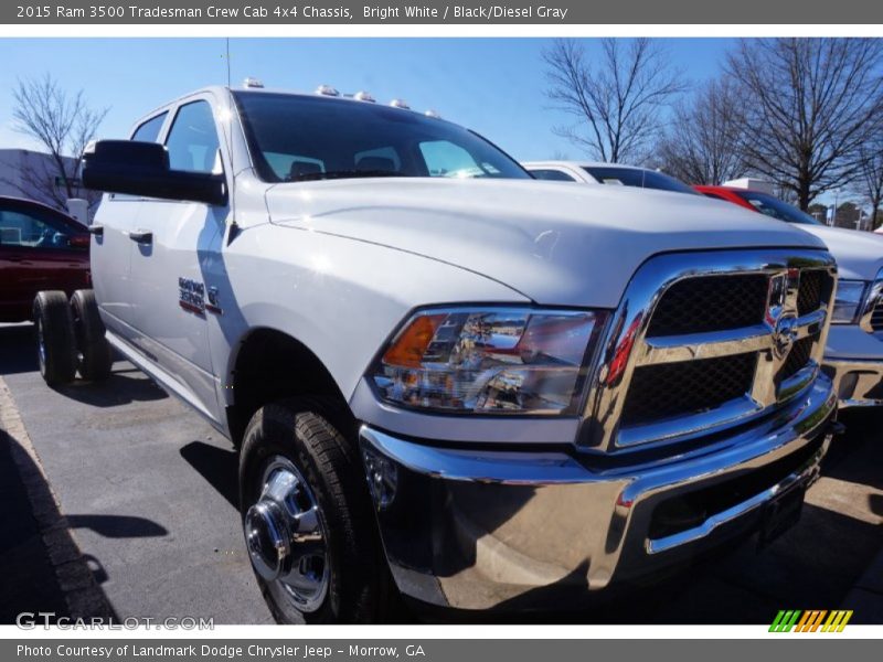 Bright White / Black/Diesel Gray 2015 Ram 3500 Tradesman Crew Cab 4x4 Chassis