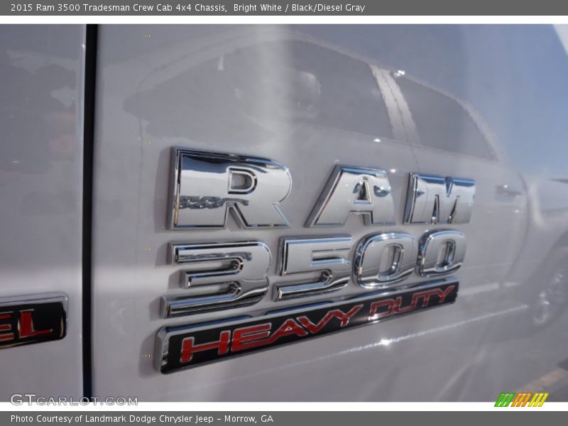 Bright White / Black/Diesel Gray 2015 Ram 3500 Tradesman Crew Cab 4x4 Chassis
