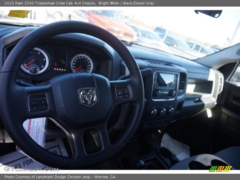 Bright White / Black/Diesel Gray 2015 Ram 3500 Tradesman Crew Cab 4x4 Chassis