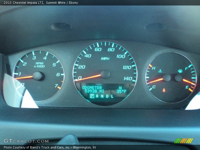 Summit White / Ebony 2013 Chevrolet Impala LTZ