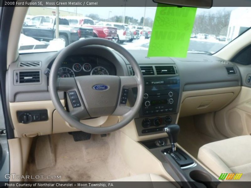 Moss Green Metallic / Camel 2008 Ford Fusion SE