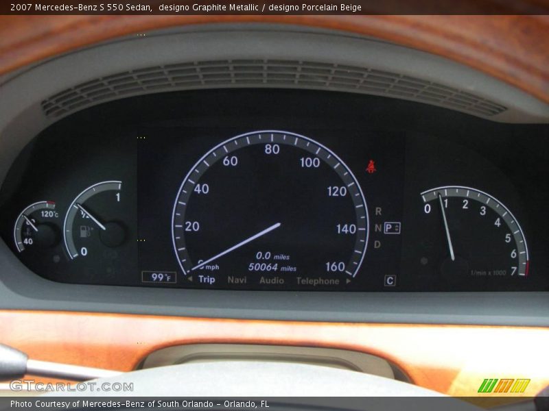 designo Graphite Metallic / designo Porcelain Beige 2007 Mercedes-Benz S 550 Sedan