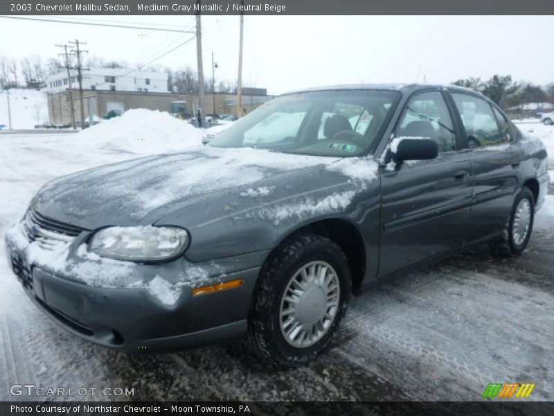 Medium Gray Metallic / Neutral Beige 2003 Chevrolet Malibu Sedan