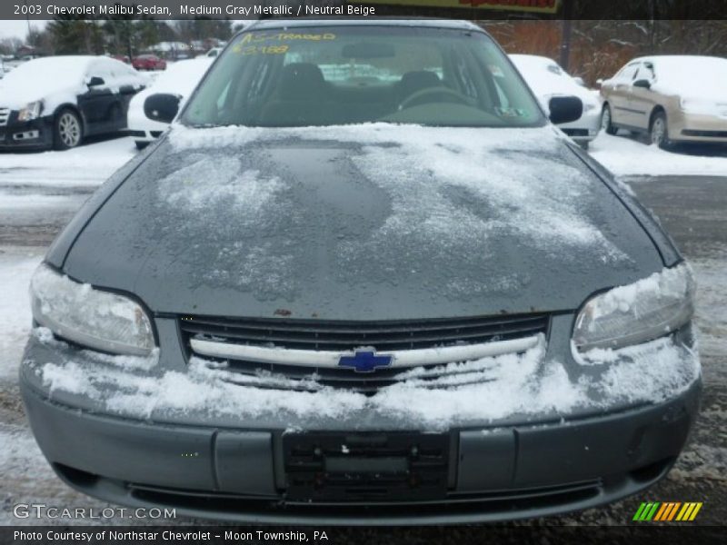 Medium Gray Metallic / Neutral Beige 2003 Chevrolet Malibu Sedan