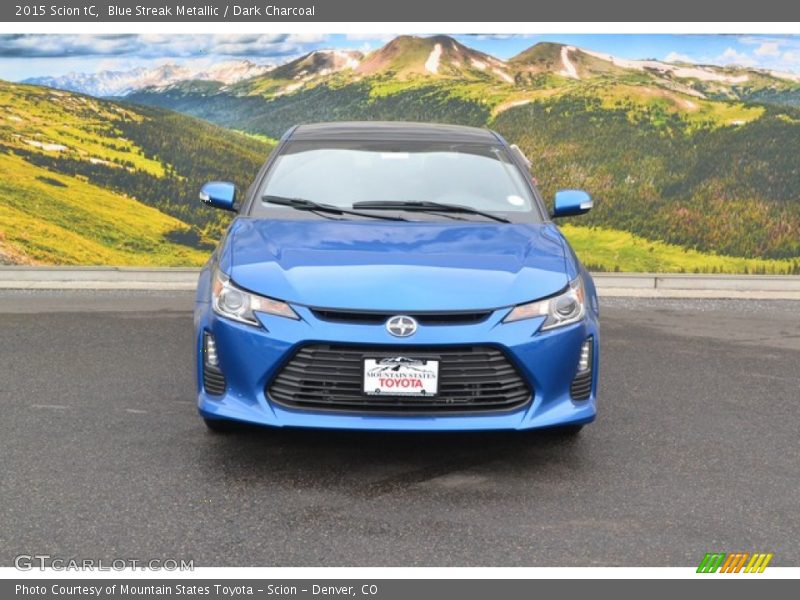 Blue Streak Metallic / Dark Charcoal 2015 Scion tC