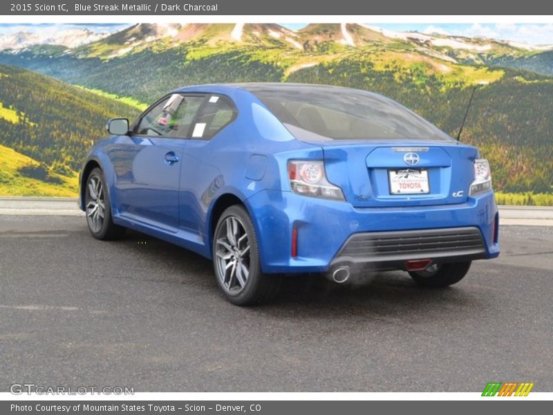 Blue Streak Metallic / Dark Charcoal 2015 Scion tC