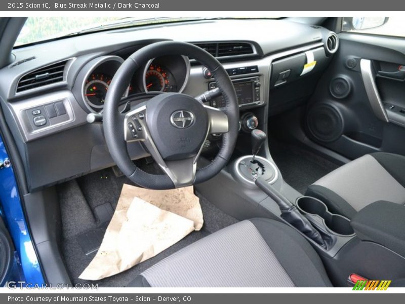 Blue Streak Metallic / Dark Charcoal 2015 Scion tC