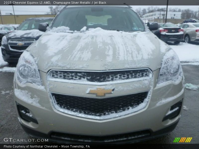 Champagne Silver Metallic / Jet Black 2015 Chevrolet Equinox LS AWD